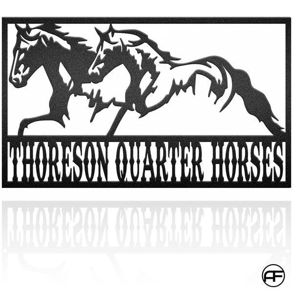 Custom Horse Decor Personalized Horse Metal Sign, Horseshoe Art, Western Decor, Initial Metal Sign, Housewarming Gift, Farmhouse Decor Afculture Metal Wall Art, Metal Laser Cut Metal Signs Custom Gift Ideas