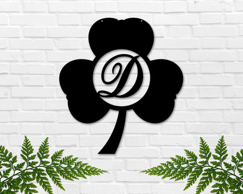 Aeticon PrintPrint St. Patrick's Day Shamrock Monogram Door Wall Hanging Personalized, Metal Sign, Lucky Name Sign, Clover Sign, St Pattys Day D\u00e9cor Laser Cut Metal Signs Custom Gift Ideas