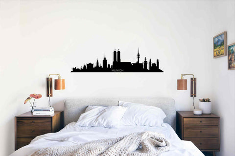 Munchen City Silhouette Metal Wall Art, Munich Metal Wall Decor, Housewarming Gift, Home Office Living Room Decoration, Wall Hangings,, Metal Laser Cut Metal Signs Custom Gift Ideas