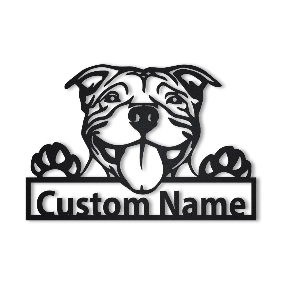 Personalized American Pit Bull Dog Metal Sign Art, Custom American Pit Bull Metal Sign, Pit Bull Dog Gifts, Dog Gift, Birthday Gift, Laser Cut Metal Signs Custom Gift Ideas