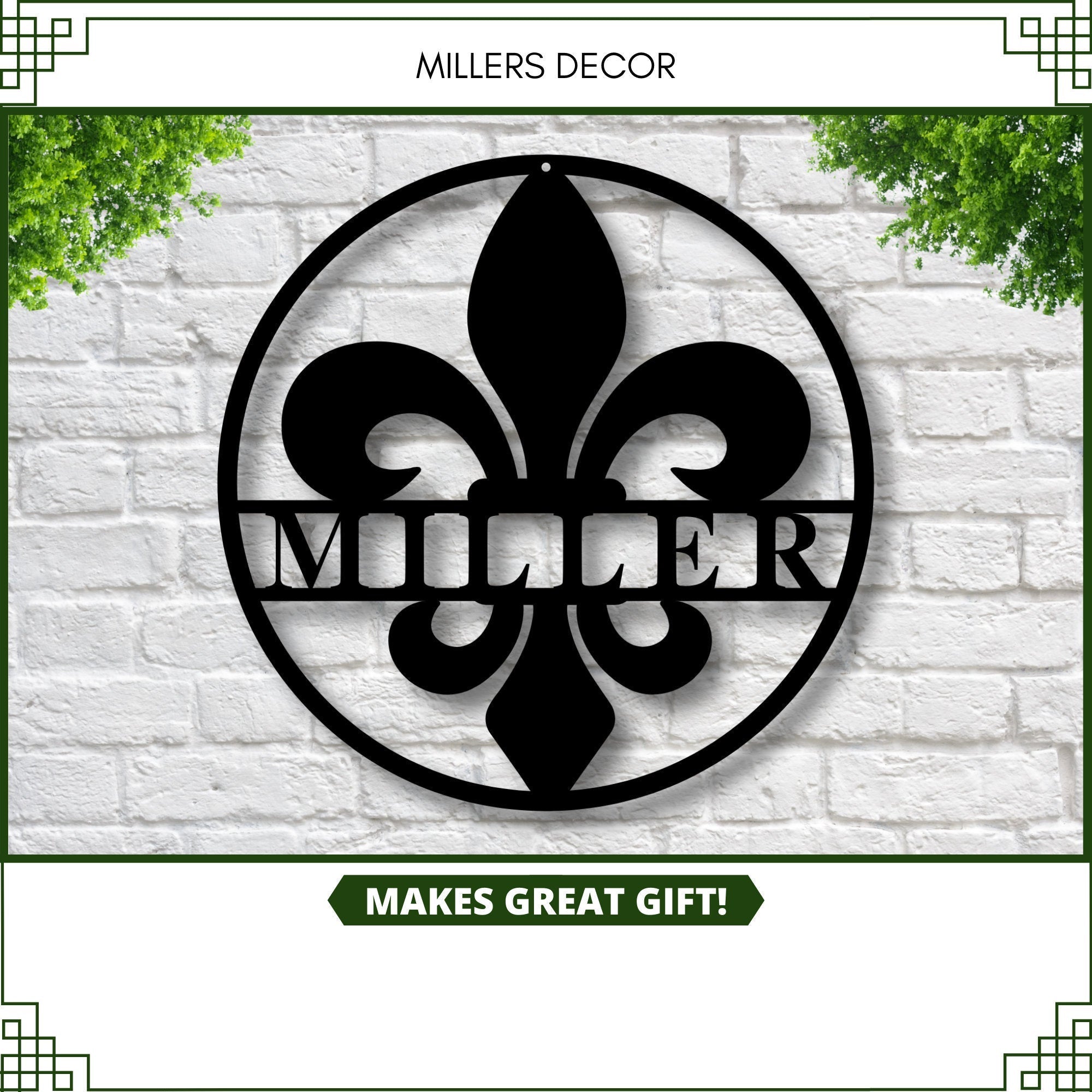 Black Friday Sale, Fleur De Lis Customized Sign, Wall Mount Personalized Fleur De Lis, Personalized Fleur De Lis, Last Name Fleur De Lis,fl, Laser Cut Metal Signs Custom Gift Ideas