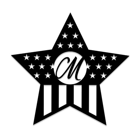 Personalized American Flag Star Veteran Metal Sign, Metal Laser Cut Metal Signs Custom Gift Ideas