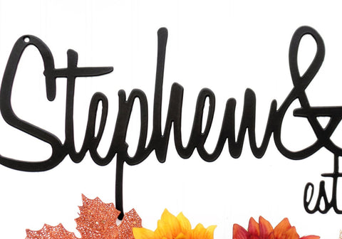 Custom Family Name Established Year Metal Sign, Custom Sign, Personalized Sign, Name Sign, Metal Wall Art, Established, Family Name, Laser Cut Metal Signs Custom Gift Ideas
