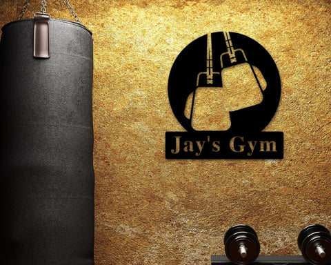 Personalized Boxing Gym Sign, Custom Boxing Metal Name Sign, Personalized Home Gym Sign, Custom Metal Gym Sign, Home Gym Sign, Cross Fit Gym, Metal Laser Cut Metal Signs Custom Gift Ideas