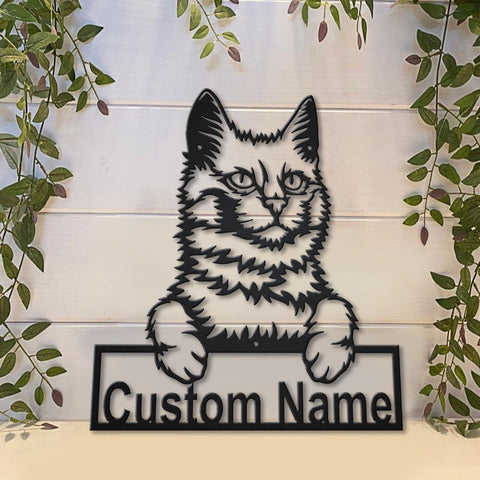 Personalized Turkish Angora Cat Metal Sign Art, Custom Turkish Angora Cat Metal Sign, Father's Day Gift, Pets Gift, Birthday Gift, Laser Cut Metal Signs Custom Gift Ideas