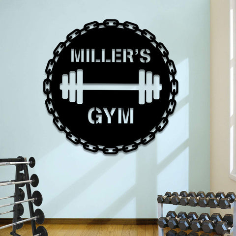 Personalized Metal Gym Sign, Fitness Center, Cross Fit, Home Wall Decor, Metal Laser Cut Metal Signs Custom Gift Ideas