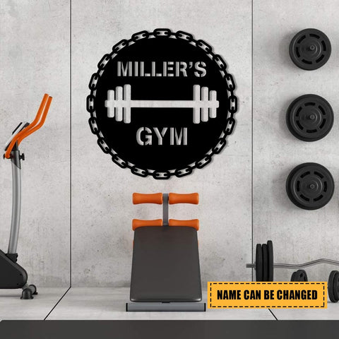 Personalized Metal Gym Sign, Fitness Center, Cross Fit, Home Wall Decor, Metal Laser Cut Metal Signs Custom Gift Ideas