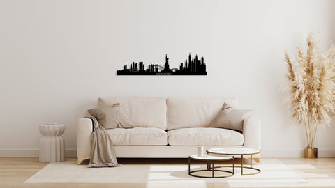 New York City Silhouette Metal Wall Art, New York Skyline Metal Wall Decor, Home Living Room Decoration, Wall Hangings, Big Apple, Metal Laser Cut Metal Signs Custom Gift Ideas