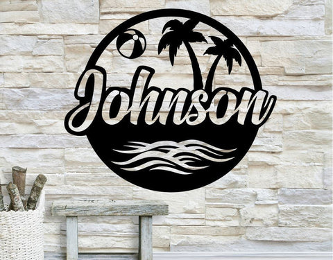 Personalized Backyard Pool Family Name Metal Sign, Outdoor Wall Decor, Metal Wall Decor, Pool Decor, Personalized Decor, Metal Wall Art, Laser Cut Metal Signs Custom Gift Ideas
