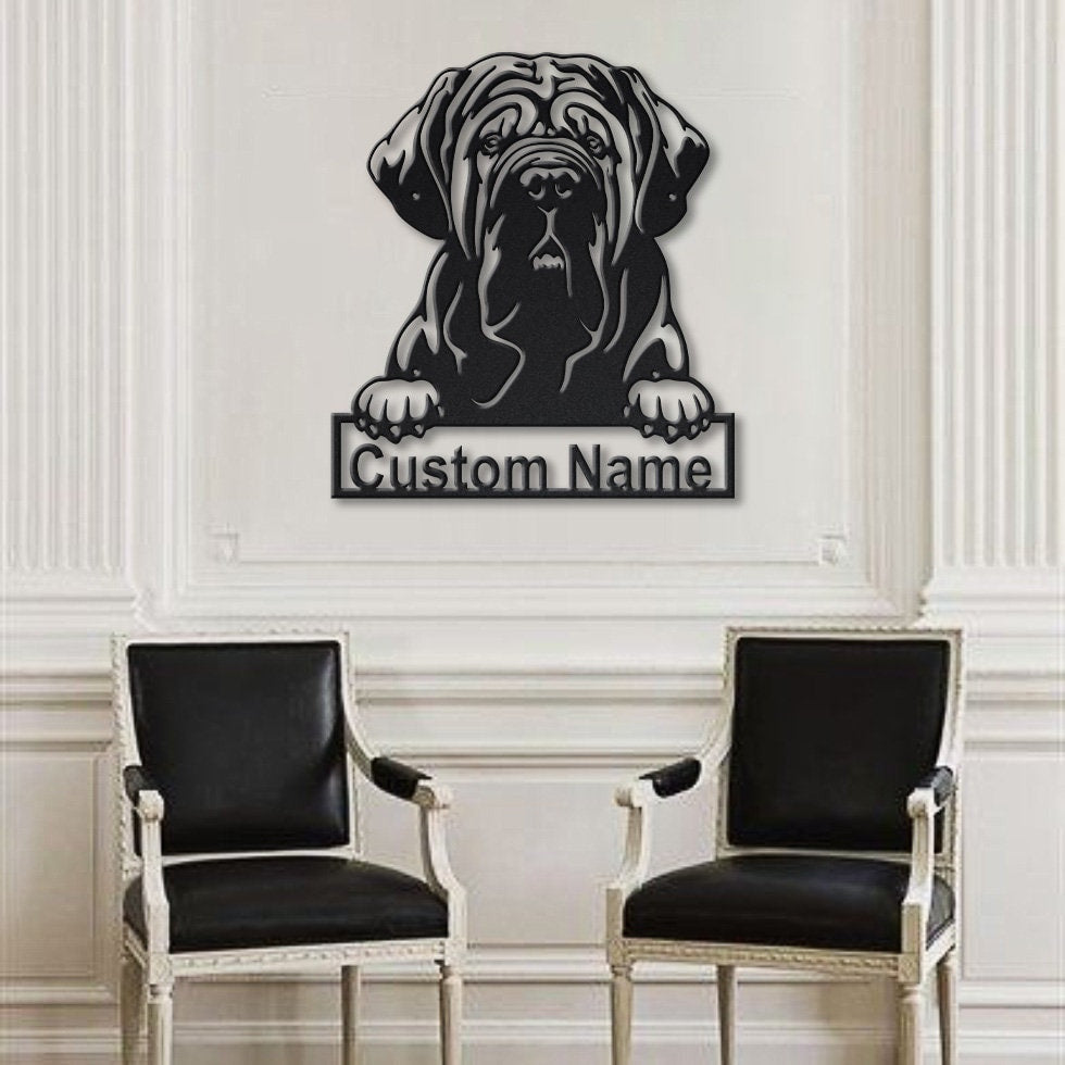 Personalized Neapolitan Mastiff Dog Metal Sign Art, Custom Neapolitan Mastiff Dog Metal Sign, Animal Gift, Pets Gift, Birthday Gift, Laser Cut Metal Signs Custom Gift Ideas