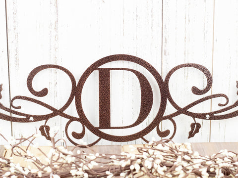 Monogram Metal Sign, Custom Sign, Personalized Sign, Metal Wall Art, Metal Wall Decor, Steel Sign, 28.copper Vein Is Shown, Laser Cut Metal Signs Custom Gift Ideas