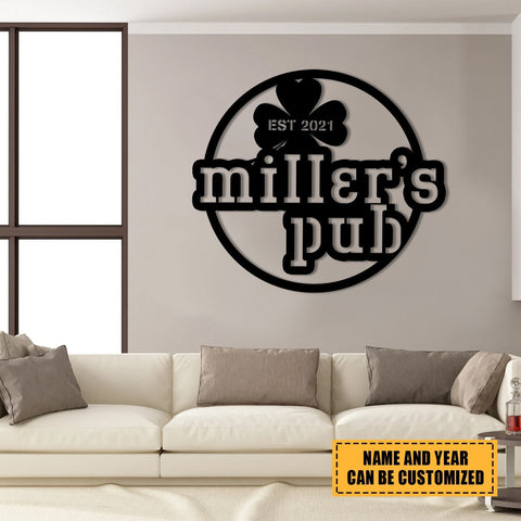 Personalized Irish St. Patrick Day Metal Bar Sign, Custom Pub, Tap, Lounge, Caf? Wall Decor, Metal Laser Cut Metal Signs Custom Gift Ideas