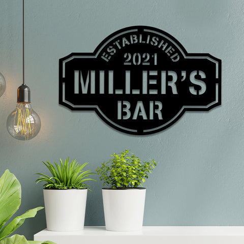 Metal Bar Sign, Custom, Tap, Lounge, Cafe, Home Wall Decor, Wedding, Anniversary Art Gift For Him/her, Metal Laser Cut Metal Signs Custom Gift Ideas