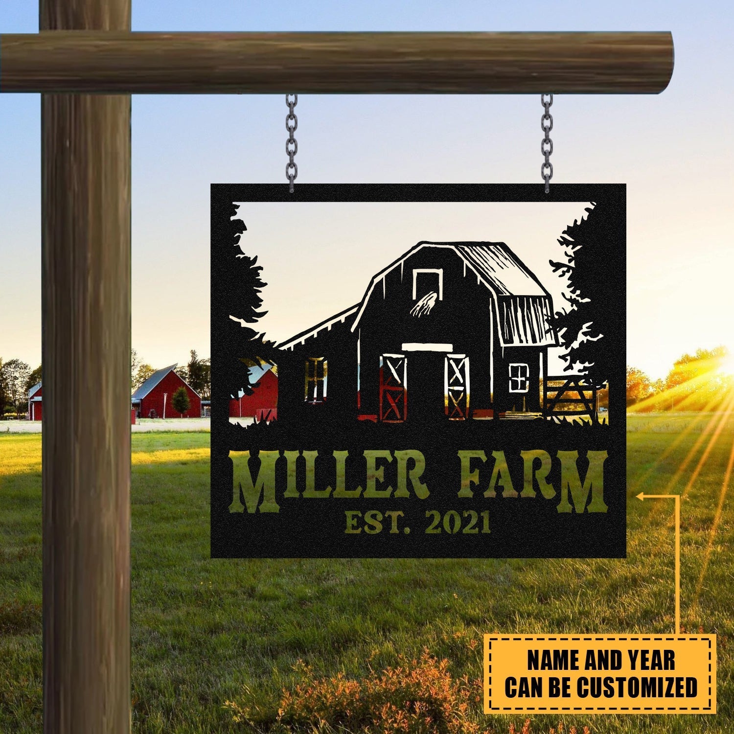 Personalized Metal Farm Sign Barn Monogram, Metal Laser Cut Metal Signs Custom Gift Ideas