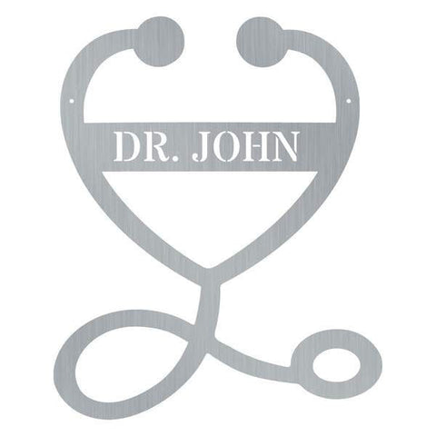 Stethoscope Monogram Personalized Customized Metal Signs, Custom Metal Sign, Custom Signs, Metal Sign, Metal Laser Cut Metal Signs Custom Gift Ideas