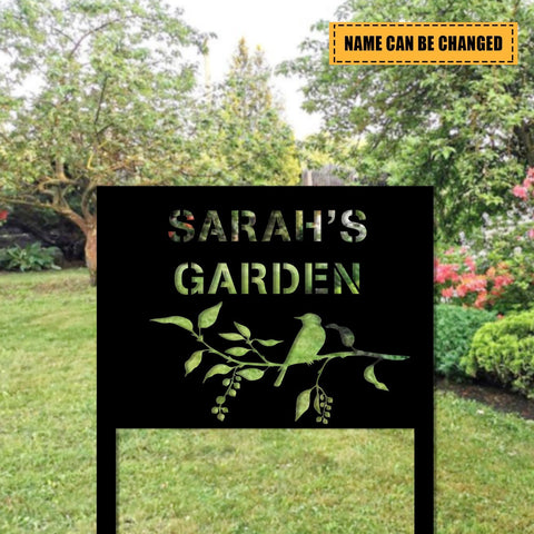 Metal Garden Sign, Custom Outdoor Garden Stake, Wedding, Anniversary Art Gift, Metal Laser Cut Metal Signs Custom Gift Ideas