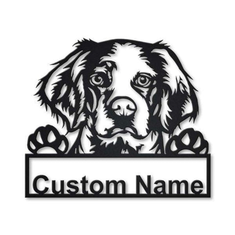 Brittany Spaniel Dog Personalized Metal Wall Decor, Cut Metal Sign, Metal Wall Art, Metal House Sign, Metal Laser Cut Metal Signs Custom Gift Ideas