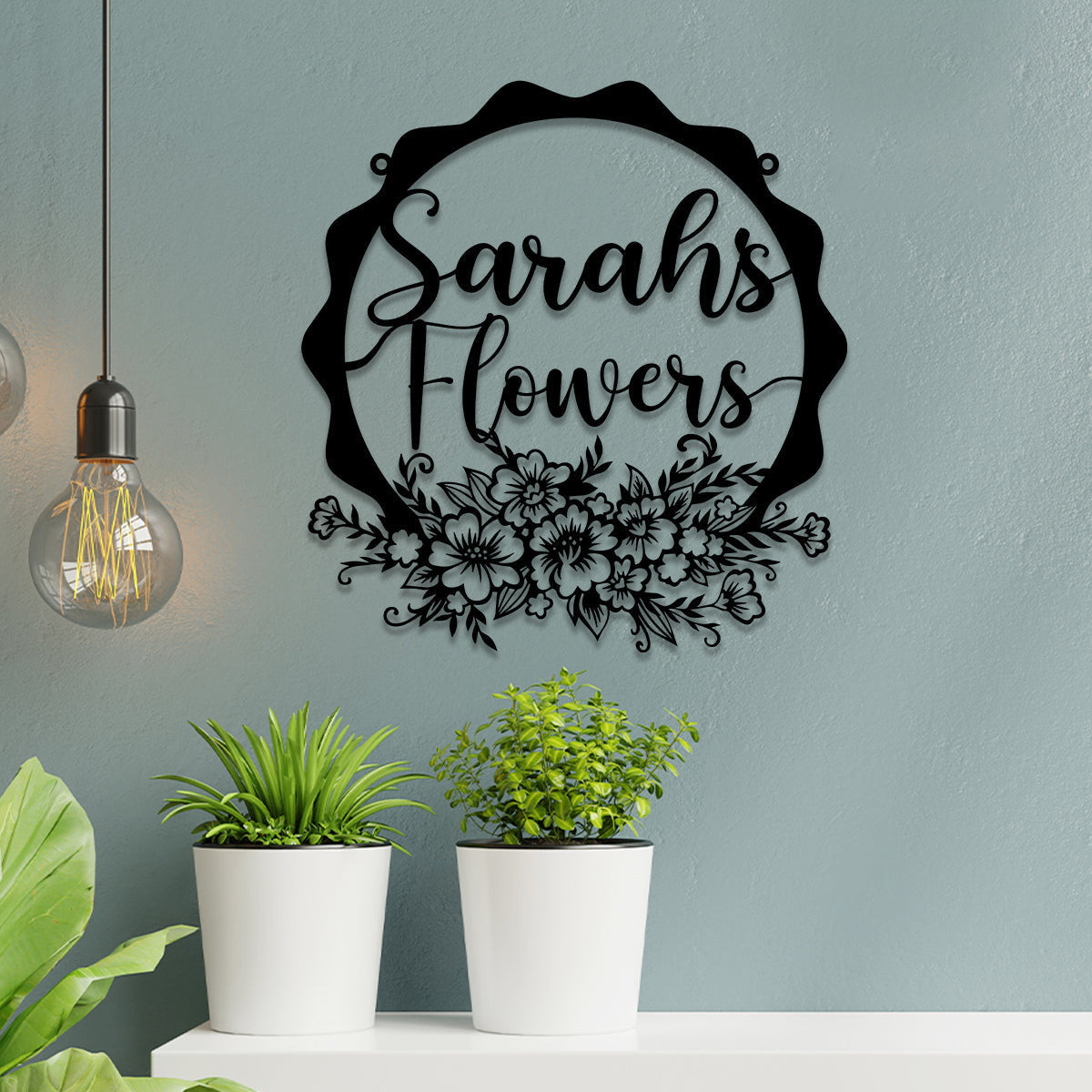 Personalized Flowers Metal Garden Sign, Garden Stake, Home Decor, Wedding Art Gift For Her, Gardening Lovers, Metal Laser Cut Metal Signs Custom Gift Ideas