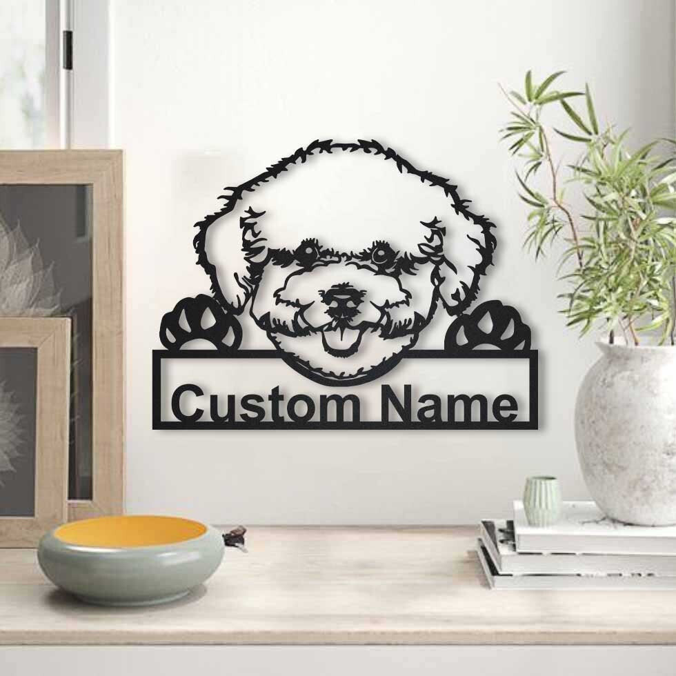 Personalized Bichon Frise Dog Metal Sign Art, Custom Bichon Frise Dog Metal Sign, Bichon Frise Dog Gifts Funny, Dog Gift, Animal Custom, Laser Cut Metal Signs Custom Gift Ideas