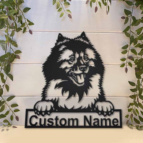 Personalized Wolf Spitz Dog Metal Sign Art, Custom Wolf Spitz Dog Metal Sign, Animal Funny, Father's Day Gift, Pet Gift, Laser Cut Metal Signs Custom Gift Ideas