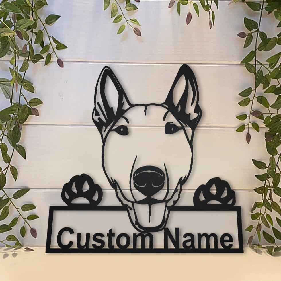 Personalized Bull Terrier Dog Metal Sign Art, Custom Bull Terrier Dog Metal Sign, Dog Gift, Birthday Gift, Animal Funny, Laser Cut Metal Signs Custom Gift Ideas