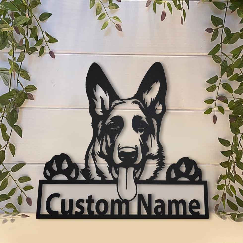 Personalized German Shepherd Dog Metal Sign Art, Custom German Shepherd Dog Metal Sign, Animal Funny, Father's Day Gift, Pet Gift, Laser Cut Metal Signs Custom Gift Ideas