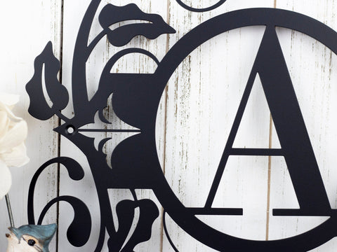 Monogram Metal Wall Art, Custom Sign, Monogrammed Sign, Personalized, Wedding Gift, Custom Monogram, Metal Wall Art, Laser Cut Metal Signs Custom Gift Ideas