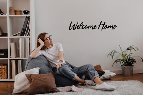 Outdoor Large Welcome Home Sign, Metal Wall Art, Large Metal Wall Decor, Home Entrance Sign, Housewarming Gift, Minimalist Wall Decor, Metal Laser Cut Metal Signs Custom Gift Ideas