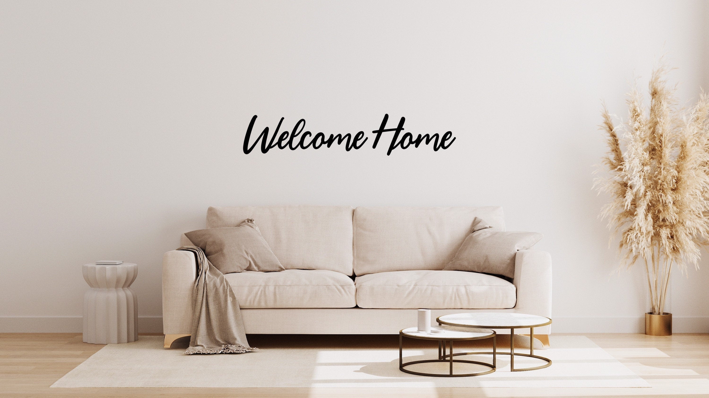 Outdoor Large Welcome Home Sign, Metal Wall Art, Large Metal Wall Decor, Home Entrance Sign, Housewarming Gift, Minimalist Wall Decor, Metal Laser Cut Metal Signs Custom Gift Ideas