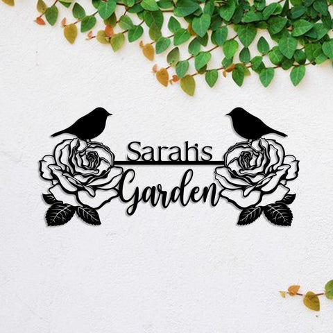 Metal Garden Sign, Custom Outdoor Garden Stake, Home Decor, Wedding Gift For Her, Gardening Lovers, Metal Laser Cut Metal Signs Custom Gift Ideas