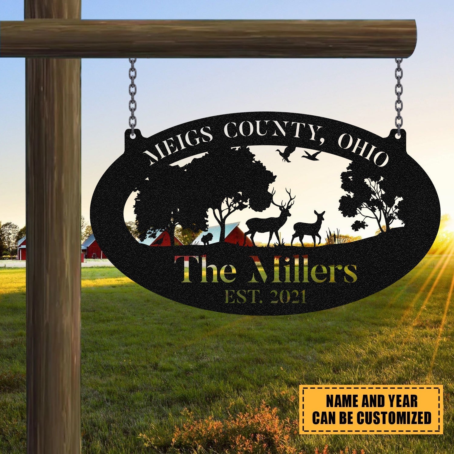 Personalized Deer Turkey Hunting Hunter Metal Sign, Metal Laser Cut Metal Signs Custom Gift Ideas