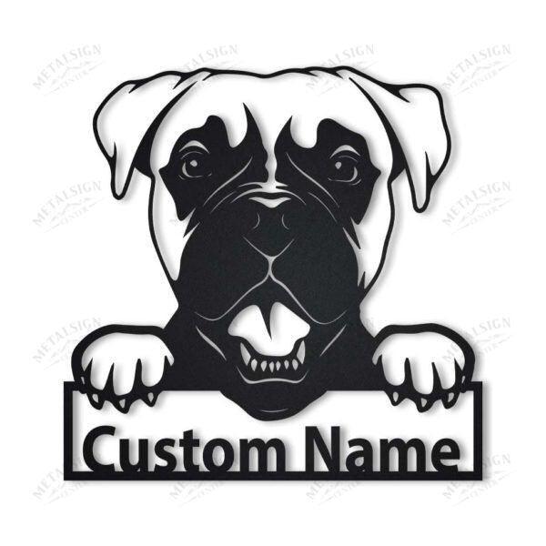 Boxer Personalized Metal Wall Decor, Cut Metal Sign, Metal Wall Art, Metal House Sign, Metal Laser Cut Metal Signs Custom Gift Ideas