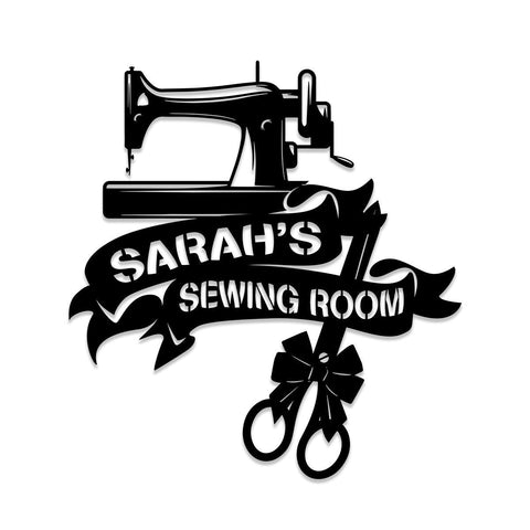 Sewing Machine Metal Sign, Custom Sewing Gift For Her, Metal Laser Cut Metal Signs Custom Gift Ideas