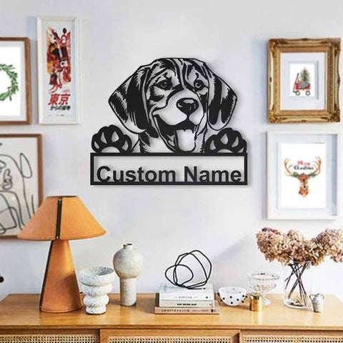 Personalized Beagle Dog Metal Sign Art, Custom Beagle Dog Metal Sign, Dog Gift, Birthday Gift, Animal Funny, Laser Cut Metal Signs Custom Gift Ideas