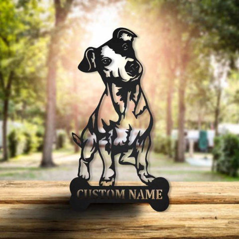 Jack Russell Personalized Metal Wall Decor, Cut Metal Sign, Metal Wall Art, Metal House Sign, Metal Laser Cut Metal Signs Custom Gift Ideas