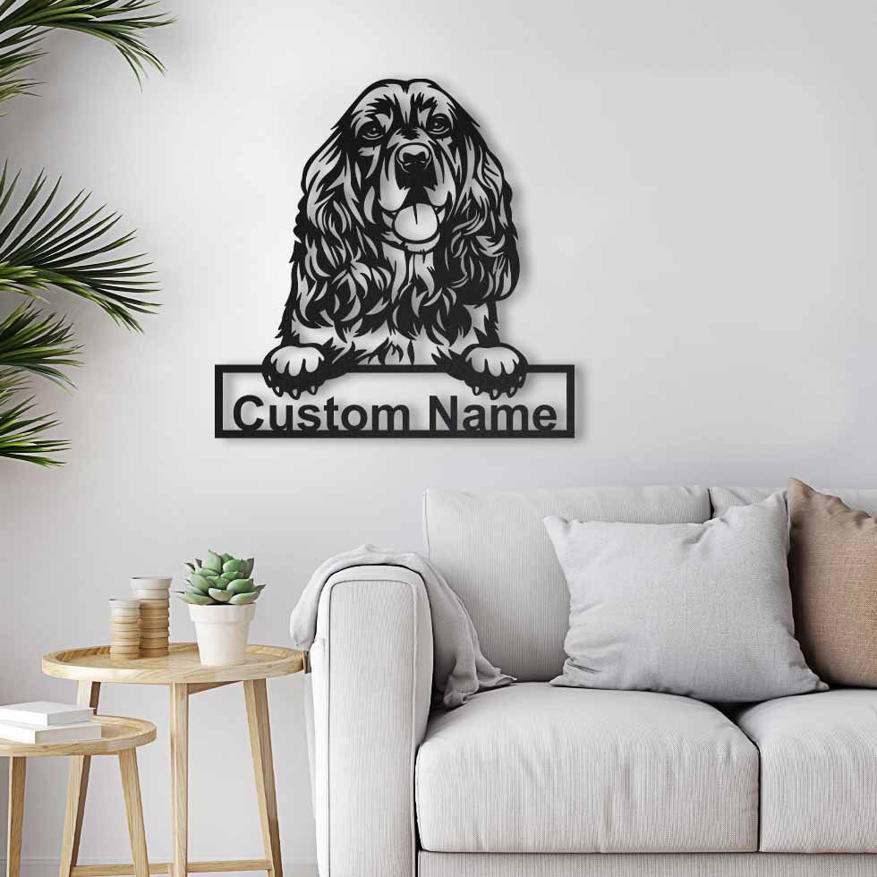 Personalized Cocker Spaniel Dog Metal Sign Art, Custom Cocker Spaniel Dog Metal Sign, Dog Gift, Birthday Gift, Animal Funny, Laser Cut Metal Signs Custom Gift Ideas