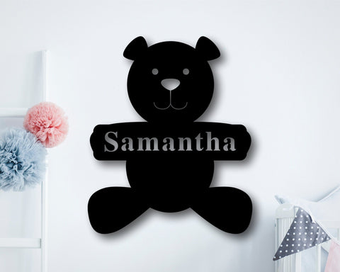 Personalized Baby Sign With Bear,baby Gifts With Name,it's A Boy Sign,custom Baby Shower Gift ,teddy Bear Sign,custom Metal Stuffies Sign, Laser Cut Metal Signs Custom Gift Ideas