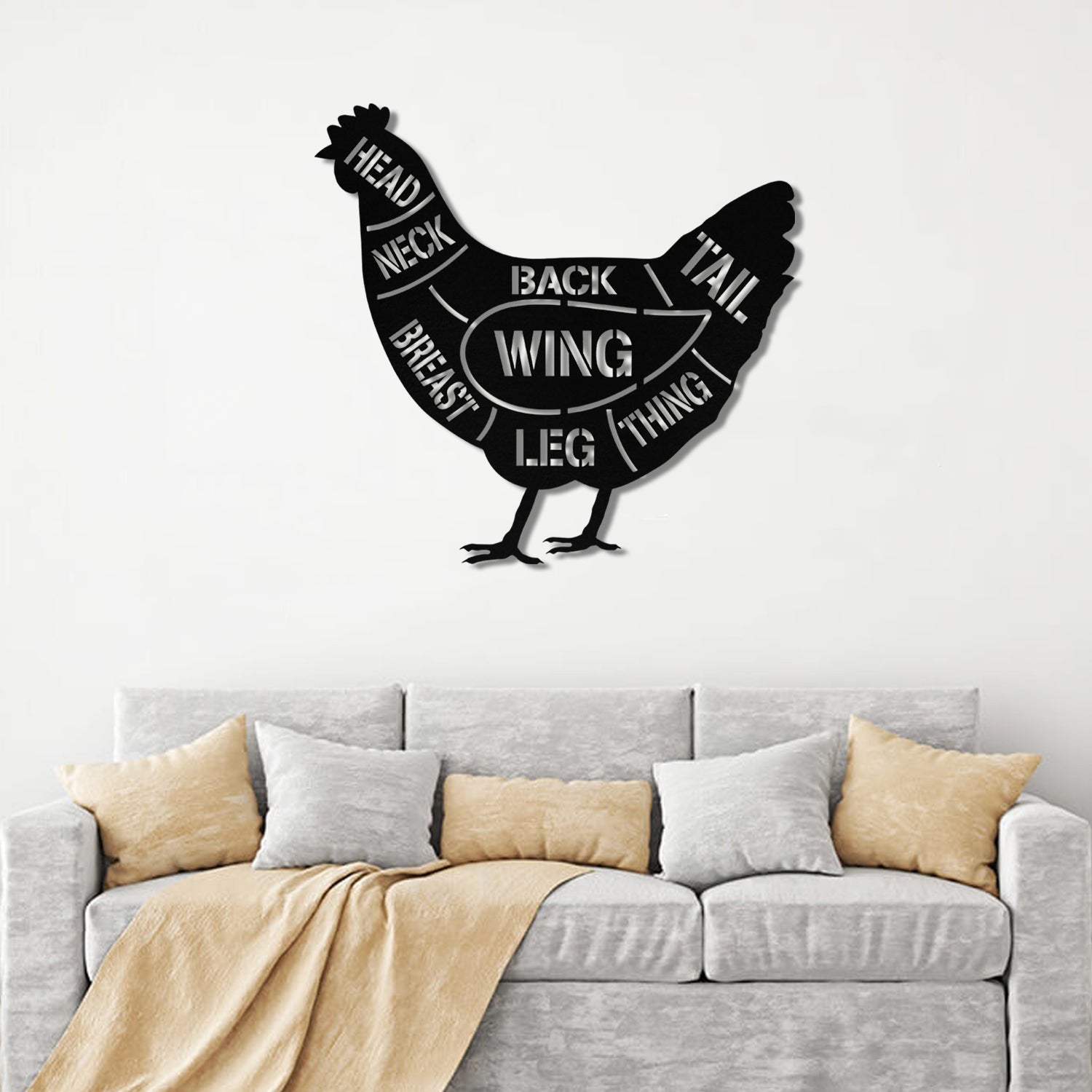 Hen Chicken Poultry Metal Farm Sign Monogram, Custom Outdoor Indoor Coop, Metal Laser Cut Metal Signs Custom Gift Ideas