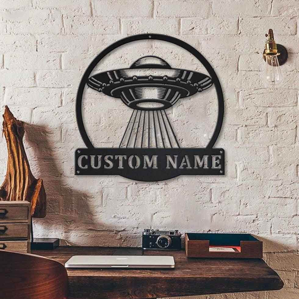 Personalized Ufo Metal Sign Art, Custom Ufo Metal Sign, Ufo Gifts Funny, Hobbie Gift, Birthday Gift, Laser Cut Metal Signs Custom Gift Ideas