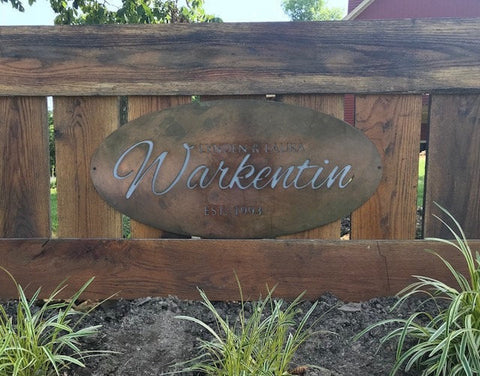 Personalized Metal Sign,laser Cut Sign With Your Name, Oval Address Sign, Metal Wall Art, Metal House Sign, Metal Laser Cut Metal Signs Custom Gift Ideas