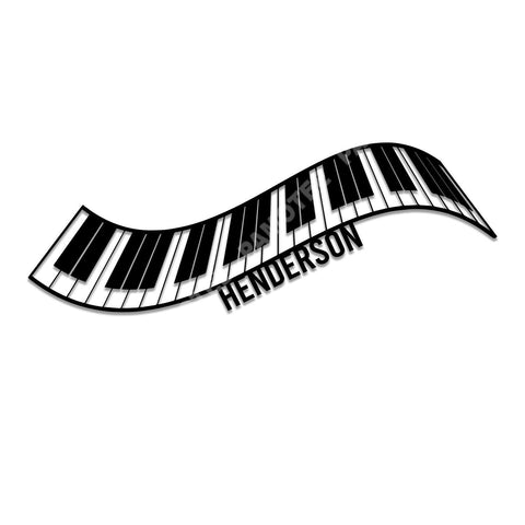 Custom Name Piano Keys Metal Art, Wall Art Gift For Pianist, Metal Laser Cut Metal Signs Custom Gift Ideas