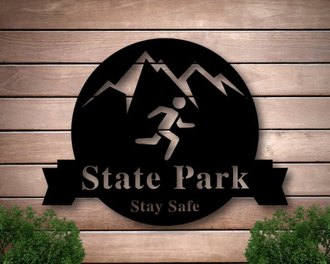 Personalized Metal Runner Sign, Family Name Metal Sign,metal Triathlete Sign, Custom Last Name Sign, Personalized Marathon Decor, Laser Cut Metal Signs Custom Gift Ideas