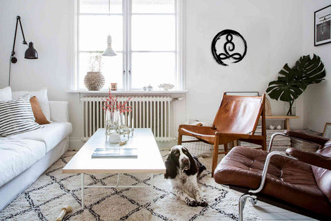 Enso Circle Buddha Metal Wall Art, Large Metal Decor, Yoga Studio Decor, Black Wall Art, Enso Circle With Buddha Pose, Gift For Yoga Lovers, Metal Laser Cut Metal Signs Custom Gift Ideas