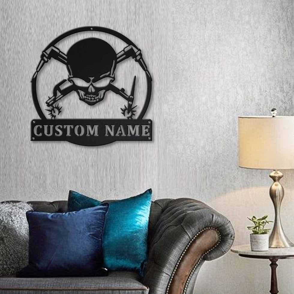 Personalized Welder Fabricator Monogram Metal Sign Art, Custom Welder Monogram Metal Sign, Welder Monogram Gift, Job Gift, Laser Cut Metal Signs Custom Gift Ideas