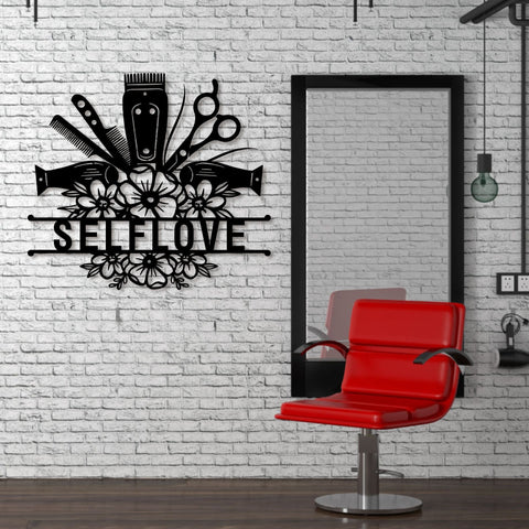 Personalized Hair Salon Metal Wall Art, Cut Metal Sign, Metal Wall Art, Metal House Sign, Metal Laser Cut Metal Signs Custom Gift Ideas