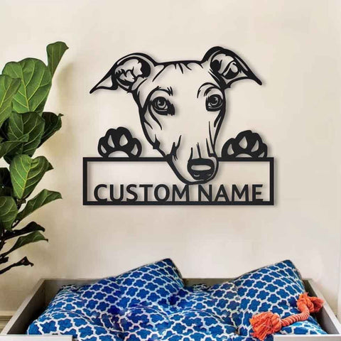 Personalized Greyhound Dog Metal Sign Art, Custom Greyhound Metal Sign, Greyhound Dog Gifts, Pets Gift, Animal Gift Funny, Laser Cut Metal Signs Custom Gift Ideas