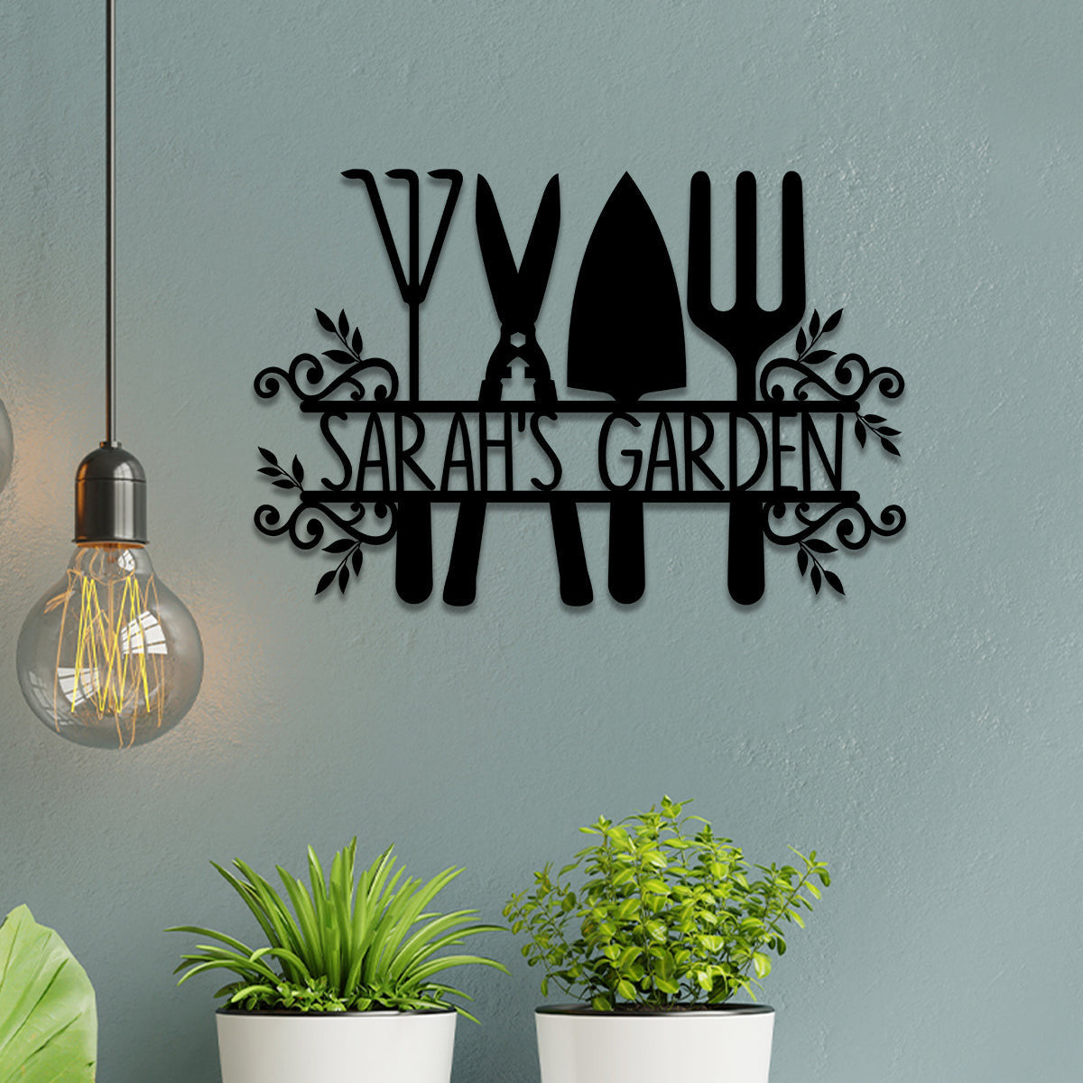 Personalized Metal Garden Sign, Wedding, Anniversary Art Gift For Her, Gardening Lovers, Metal Laser Cut Metal Signs Custom Gift Ideas