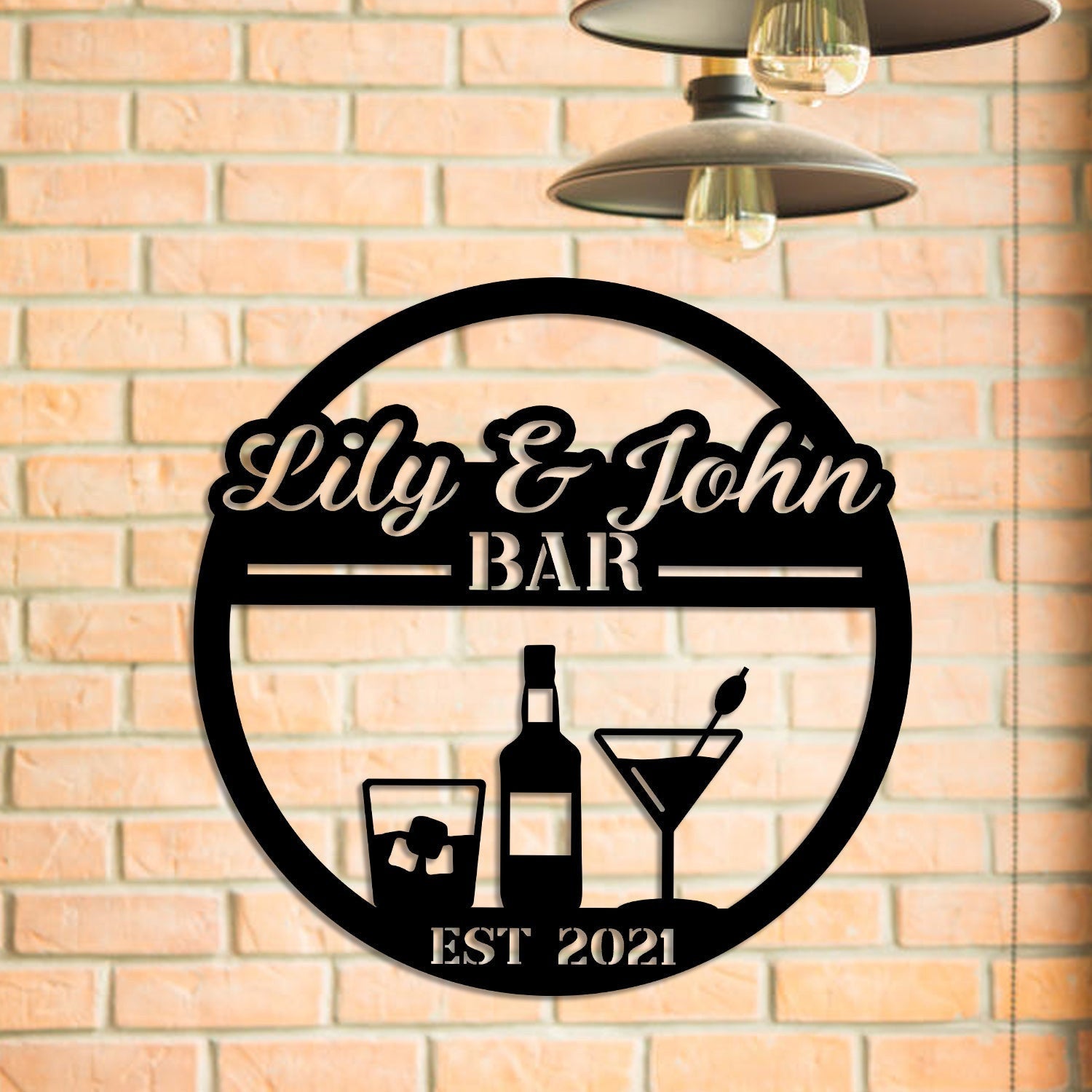 Personalized Metal Bar Sign, Custom Pub, Tap, Lounge, Caf?, Home Wall Decor, Wedding, Anniversary Art Gift For Him/her, Metal Laser Cut Metal Signs Custom Gift Ideas