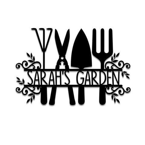 Personalized Metal Garden Sign, Wedding, Anniversary Art Gift For Her, Gardening Lovers, Metal Laser Cut Metal Signs Custom Gift Ideas