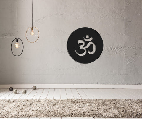 Metal Wall Decor, Om, Home Decor, Housewarming Gift, Yoga Studio Decor, Metal Wall Art,, Metal Laser Cut Metal Signs Custom Gift Ideas